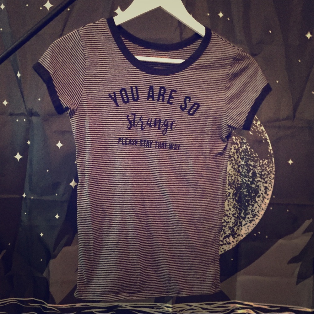 Striped Graphic Ring Tee. Size XS/00/0.